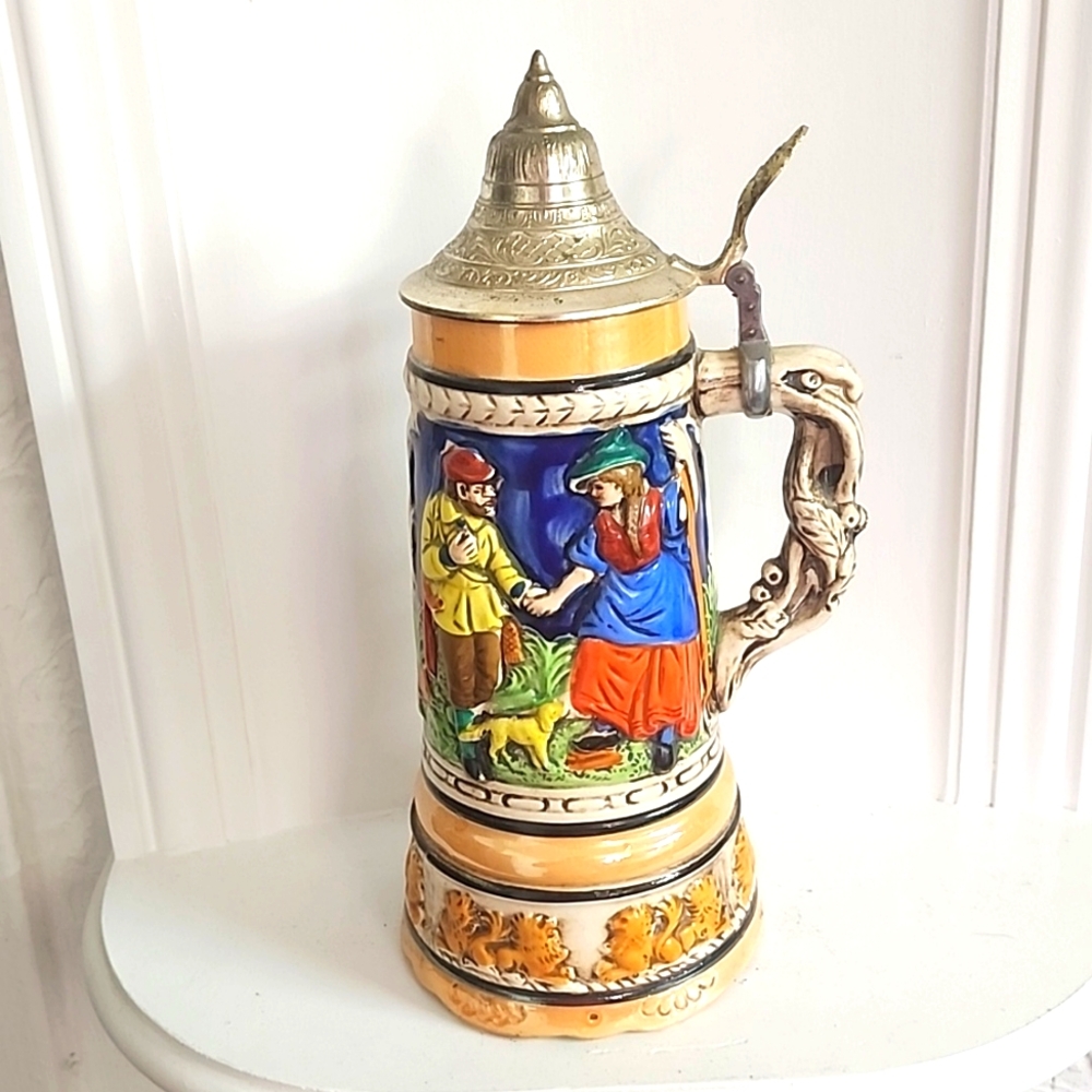 Vintage Hand-crafted German-made Beer Stein Music Box